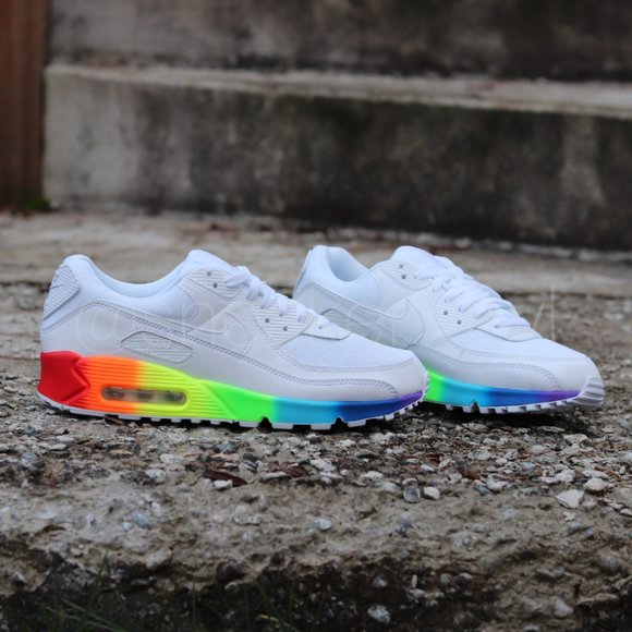 Nike Air Max 90 PRIDE RAINBOW Custom NWT - Picture 3 of 8